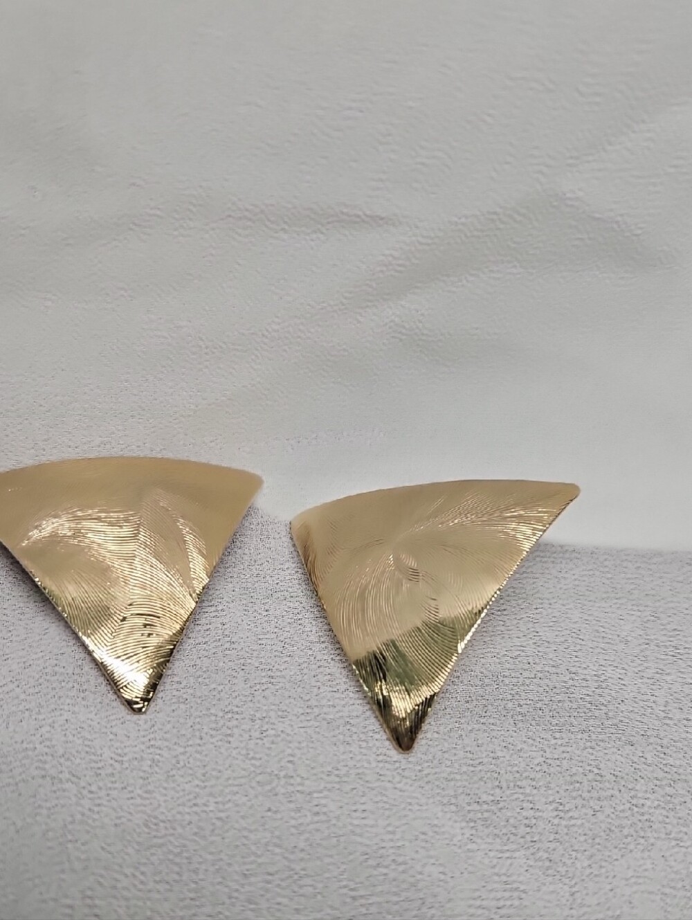 Gold-Tone Triangular Statement Earrings - Women Jewelry